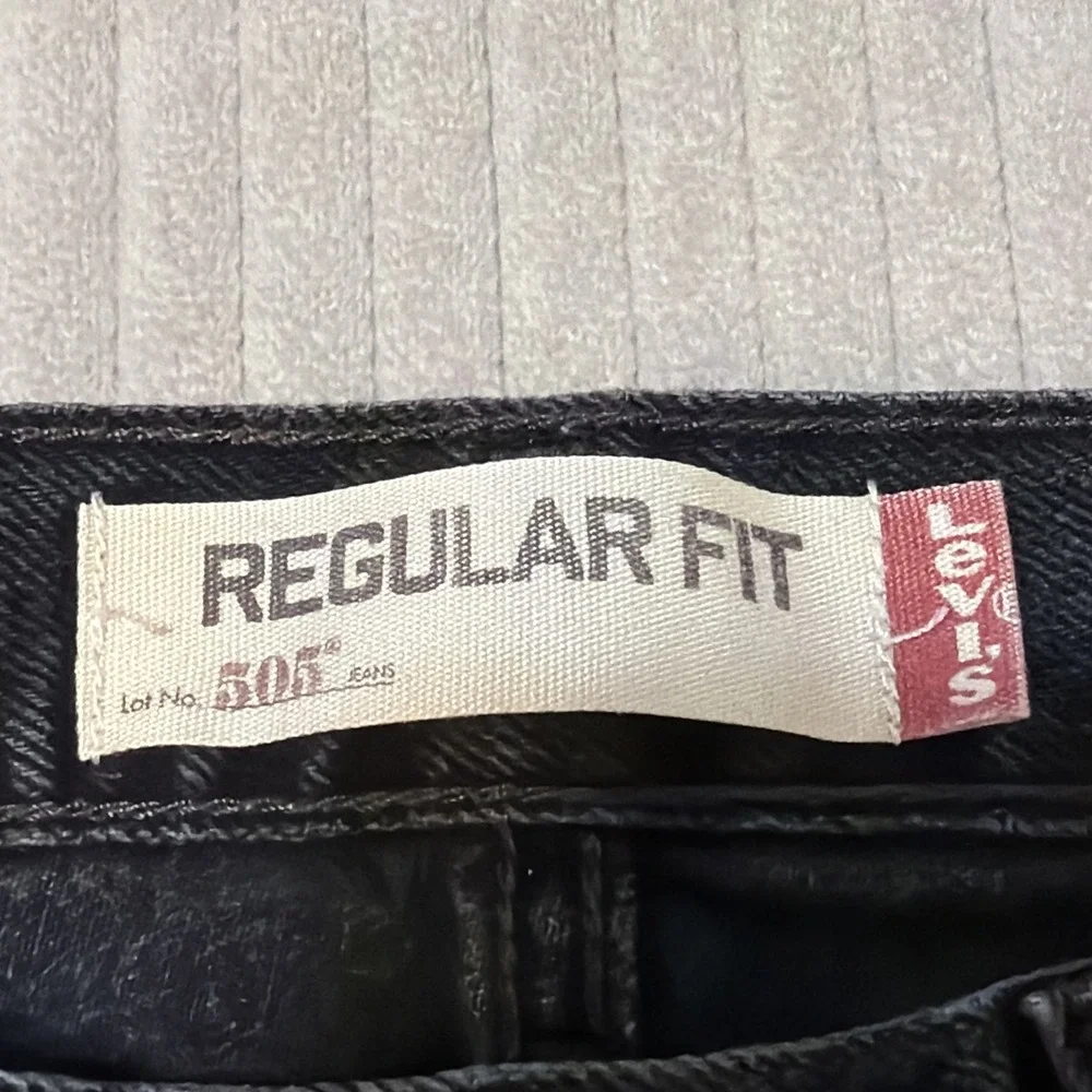 Levi's 505 Jeans Men's 32x29 Black Cotton Denim Regular Straight Fit Y2k Western